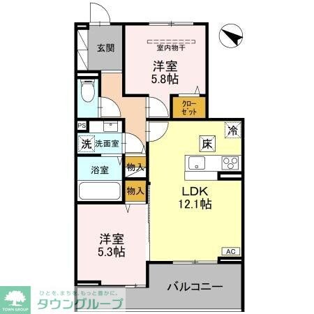 (仮)D-ROOM八幡町の物件間取画像