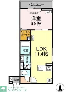 セレスティア大谷田IIの物件間取画像
