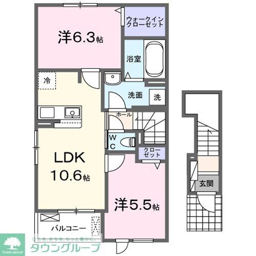 ヤングウッズ柏の葉IIの物件間取画像