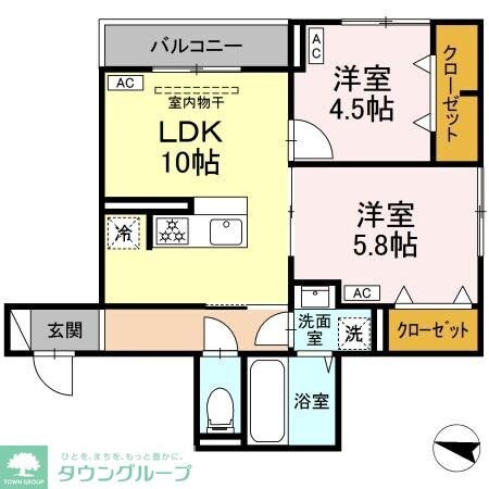 セレスティア西綾瀬の物件間取画像