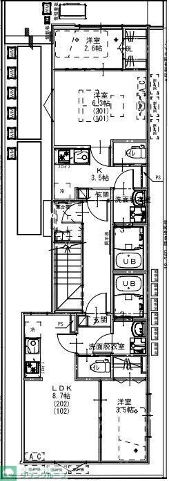 KEIAI RESIDENCE 新松戸Iの物件間取画像