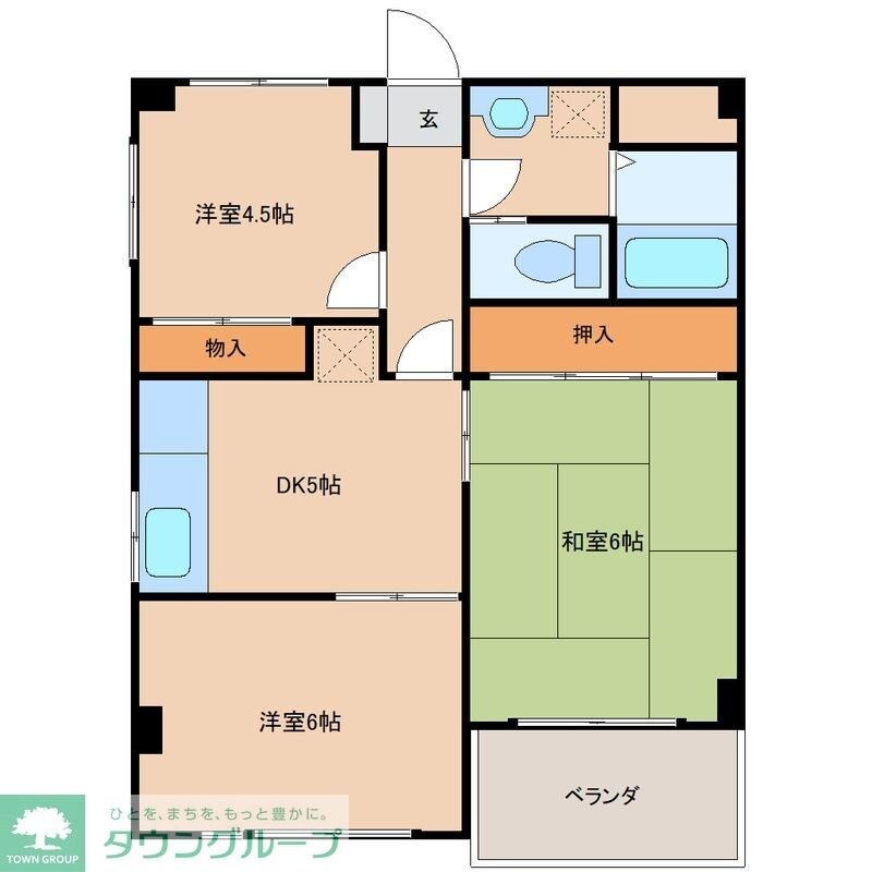 アンソレイエ松戸の物件間取画像