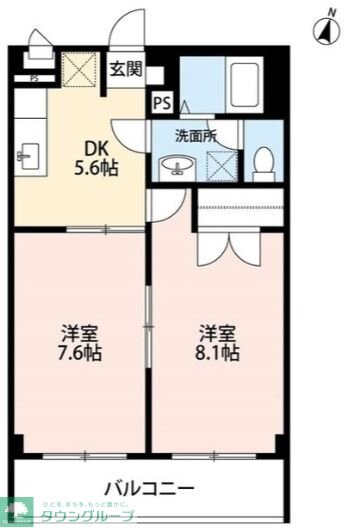 アンプルールフレアの物件間取画像