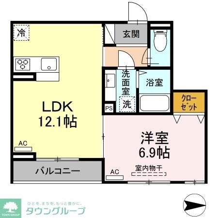 アヴァンス西亀有の物件間取画像