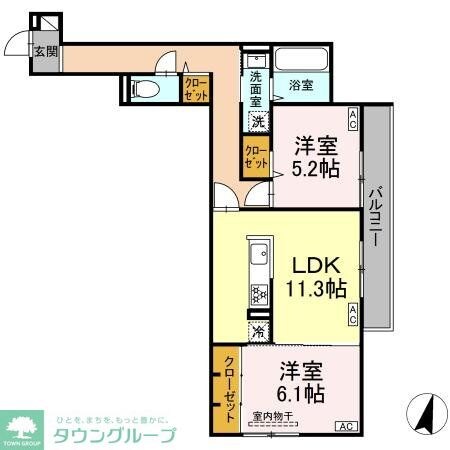 オードリーコートの物件間取画像