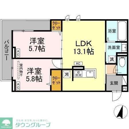 オードリーコートの物件間取画像
