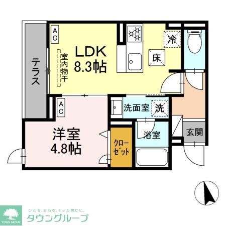 セレスティア栗原IIの物件間取画像