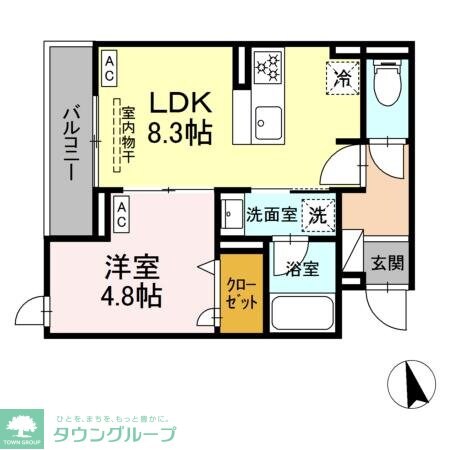 セレスティア栗原IIの物件間取画像