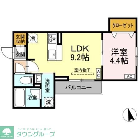 セレスティア栗原IIの物件間取画像