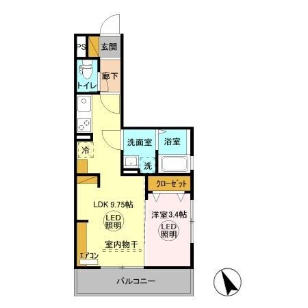 シャンブルKの物件間取画像