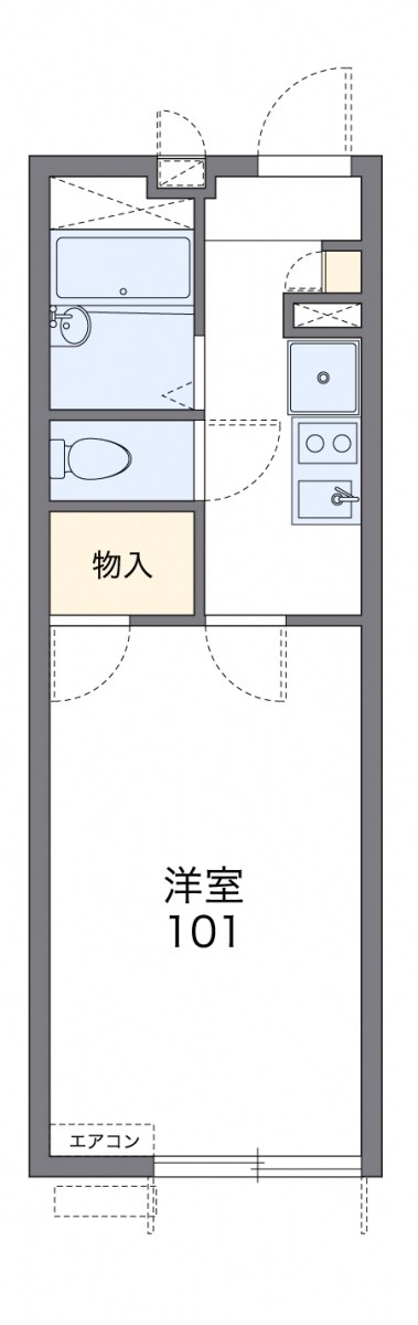 レオパレスさくら2の物件間取画像