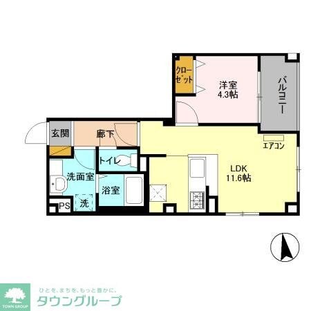 コンフォーティアの物件間取画像