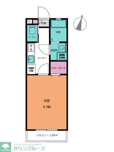 アフェット道場南の物件間取画像