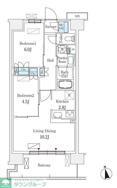 スカイグランデ津田沼の物件間取画像