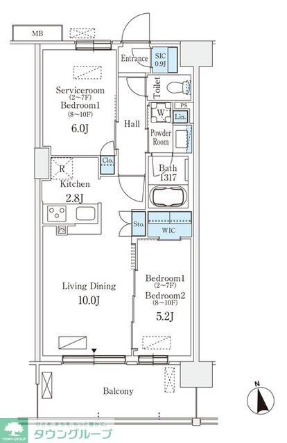 スカイグランデ津田沼の物件間取画像