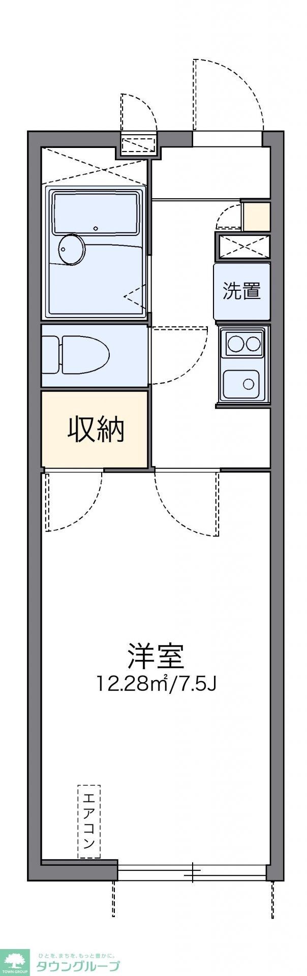 レオパレスフローラ Sの物件間取画像