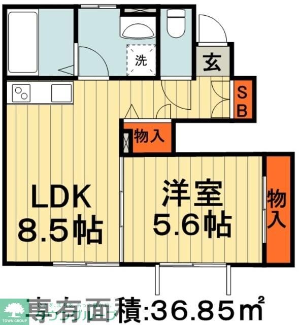 エクセルコート都Dの物件間取画像