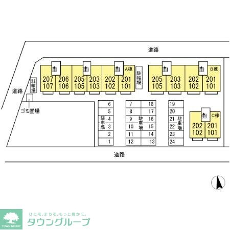 ベルフラット A・B・Cの物件内観写真