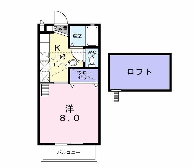 サンハイツ長者ヶ台Bの物件間取画像