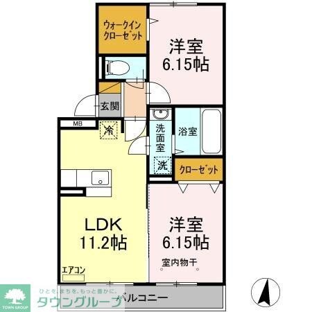 PARK HILLS MIYAKO B棟の物件間取画像