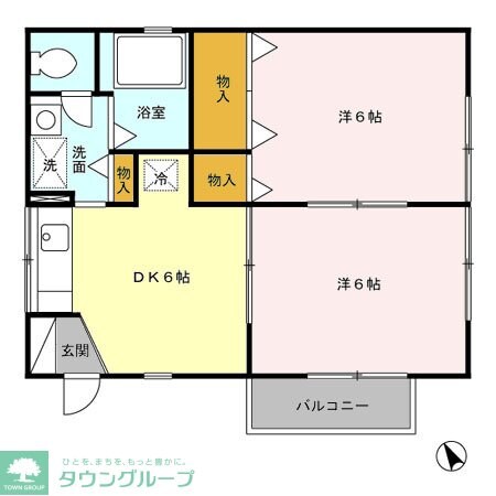 サニーハウス Cの物件間取画像