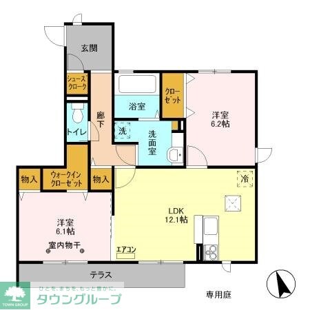 ヴェルデソーレ Bの物件間取画像