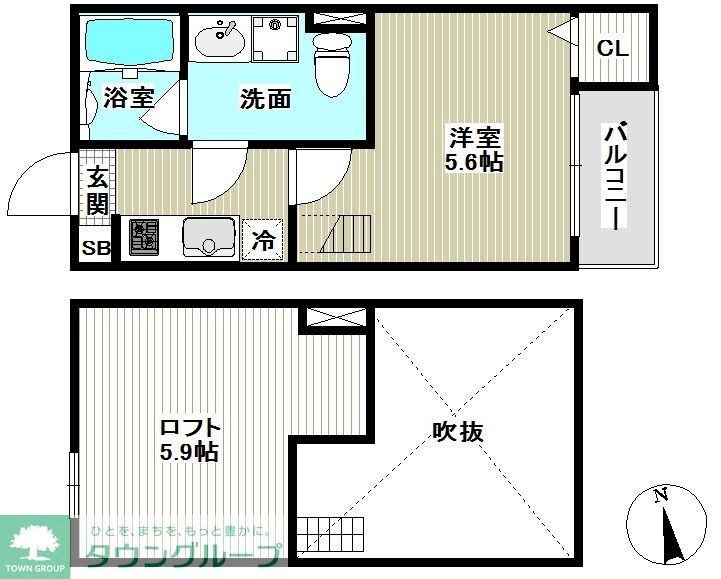 レフィナードカメオカの物件間取画像