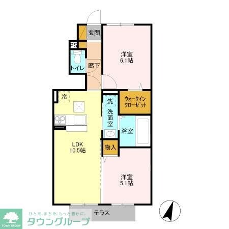 ラ プリマ さくら坂の物件間取画像