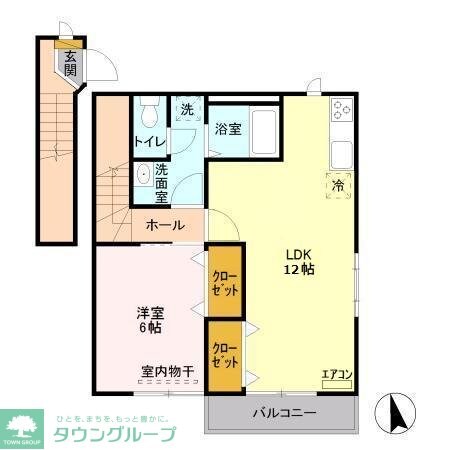 サンハイム学園前 Bの物件間取画像