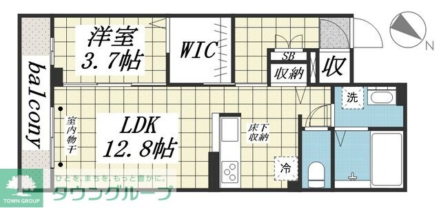 ウイングガーデンA棟の物件間取画像
