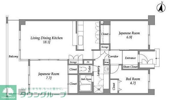 テレパレス西千葉の物件間取画像