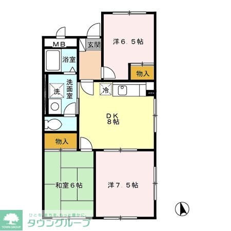 ヴェルドミール(都町)の物件間取画像