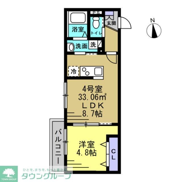 パルブニール浜野の物件間取画像