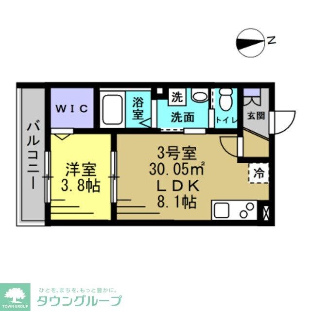 パルブニール浜野の物件間取画像