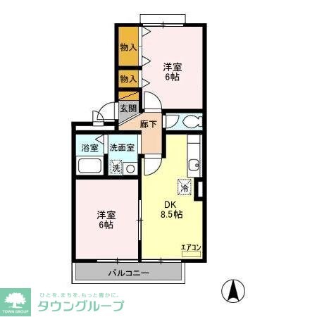 ロイヤルハウス Aの物件間取画像