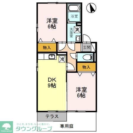 オークスハイムつきぢの物件間取画像