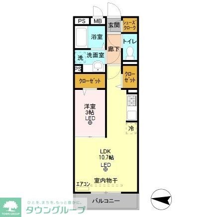 クイーン・ヒルズの物件間取画像