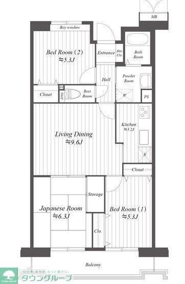 ウィルテラス花小金井の物件間取画像