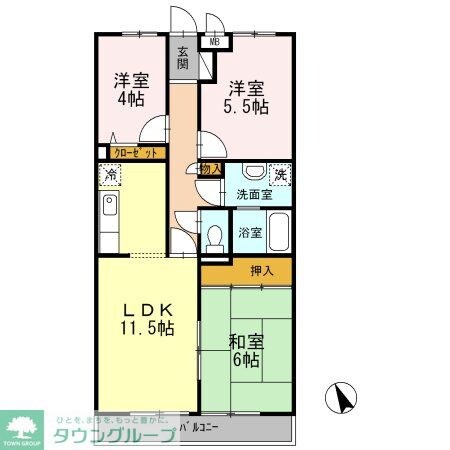 リヴェール滝山の物件間取画像