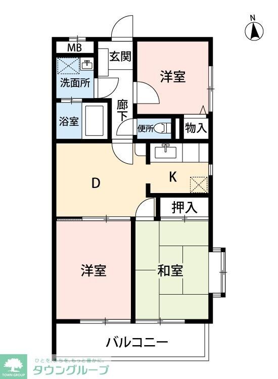 ハイネス東村山の物件間取画像
