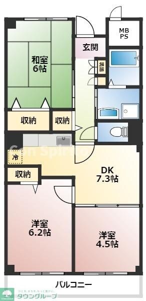 メゾンアンソレイエの物件間取画像