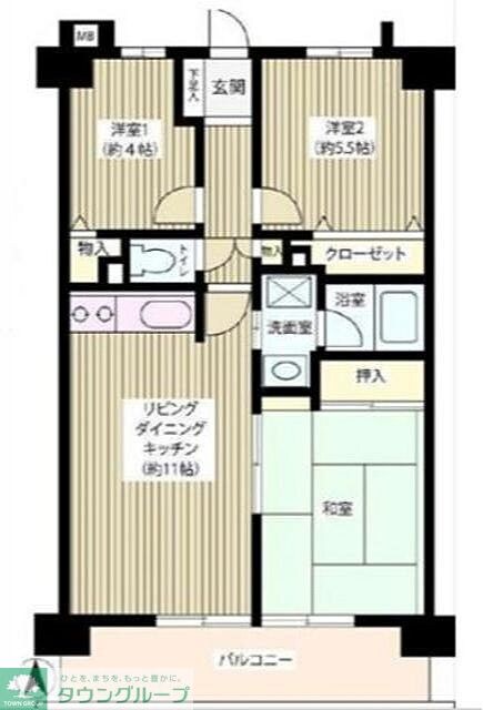 ヴェルデ武蔵野の物件間取画像