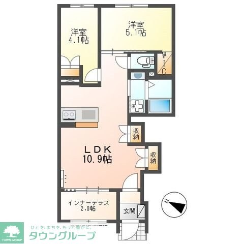 カルム荒幡の物件間取画像