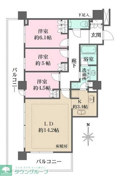 パークハウスワンズタワーの物件間取画像