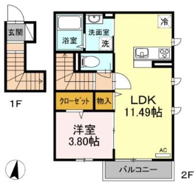 クレア富士見台の物件間取画像