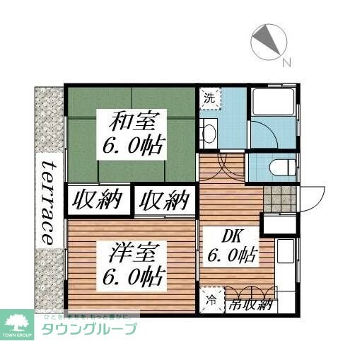 グリーンハイツの物件間取画像