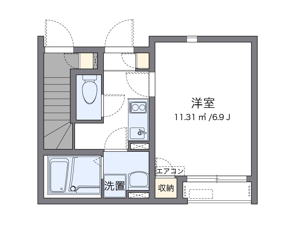クレイノHIROの物件間取画像