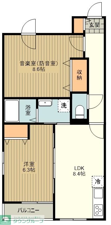 フェリーチェMIYABIの物件間取画像
