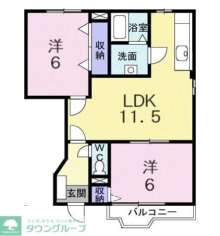 ミルトニア・ガーデンBの物件間取画像