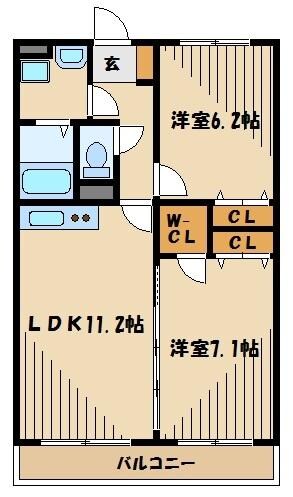 ビューヒルズKの物件間取画像